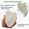 5 Sets Plastic Heart-Shaped Facial Mask Mixing Bowl with Spatula