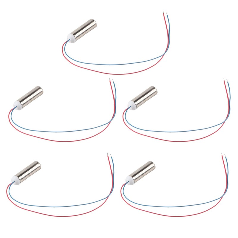 Miniature Vibration Motor Waterproof Motar 5V Iron Plastic 5pcs 14500RPM