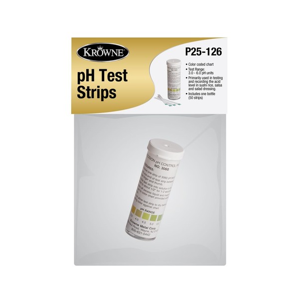 Krowne P25-126 pH Test Strips, Test Acidity (pH) Levels in