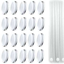 Duschvorhang Gewichte Magnetische, 20 Paar Duschvorhang Magnet,Magnetisch für Vorhänge,Weiß Magnetische Duschvorhang Beschwerer,4CM Runde Duschvorhang Gewicht für Duschvorhänge, Vorhänge, Tischdecken