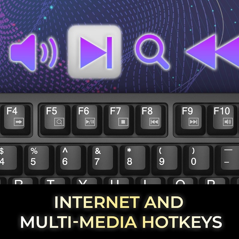 Adesso AKB-610UB Multi-OS Mechanical Compact Keyboard with Copilot Ai Hotkey,