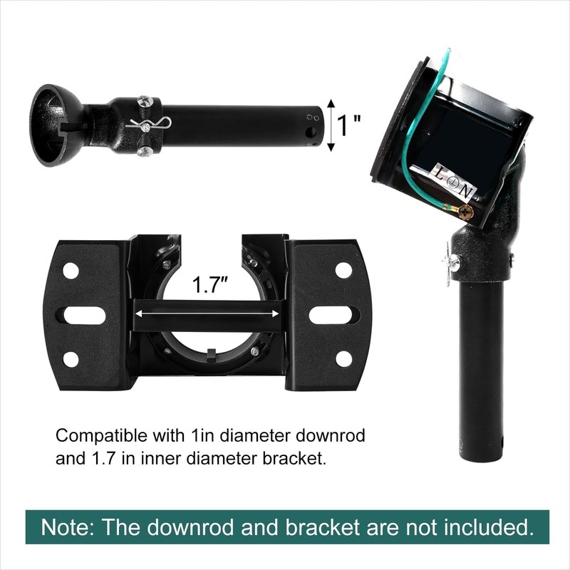 FEHEED Black Sloped Ceiling Fan Adapter Vaulted Ceiling Mount Up