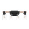 Amico Farmhouse Bathroom Vanity Light Fixtures,Rustic 4-Light Industrial Painted Wood
