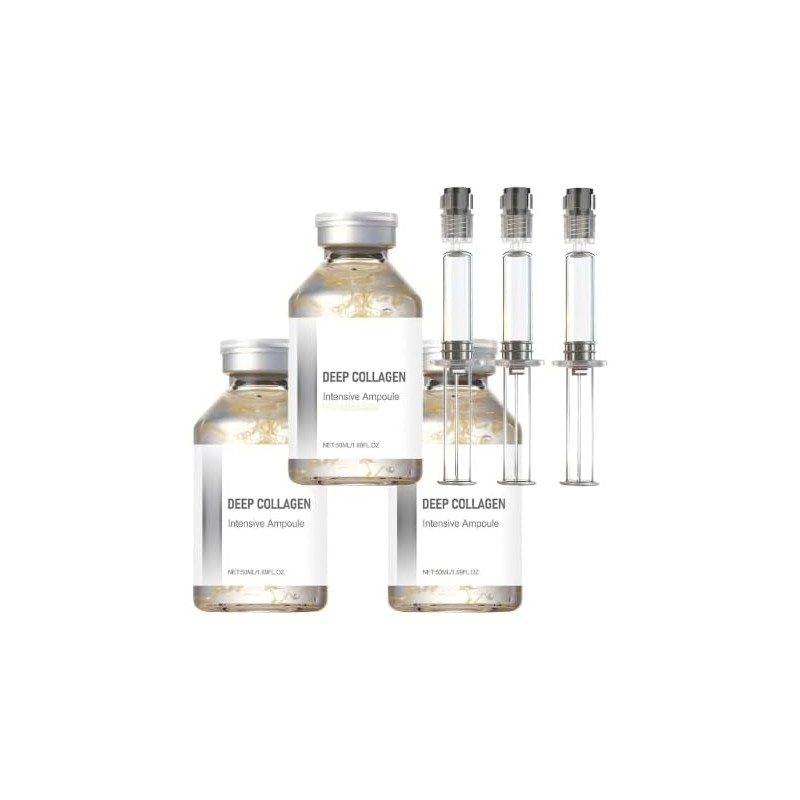 Deep Collagen Ampoule,Hydrating Serum Face Neck All Skin Non-Greasy Formula