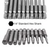 Bestgle 10pcs 5/64-5/16 Magnetic Inner Hexagon Head Screwdriver Bits Set