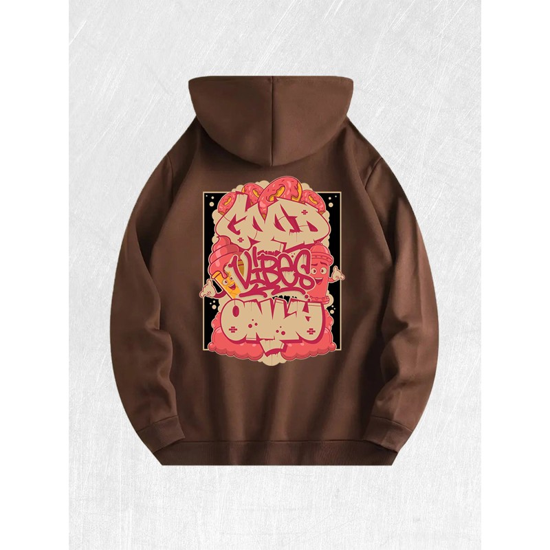 Good Vibes Only Graffiti Graphic Hoodie 100% Cotton US Warehouse
