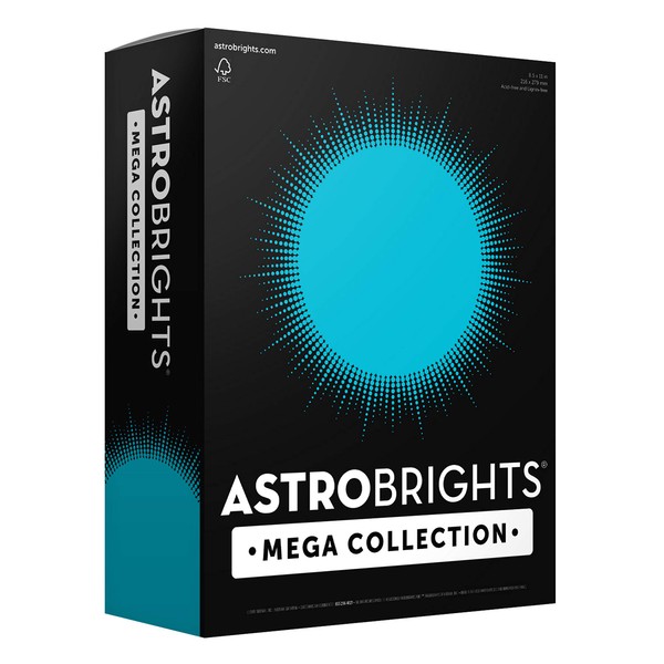 Astrobrights Mega Collection, Colored Cardstock, Bright Blue, 320 Sheets, 65