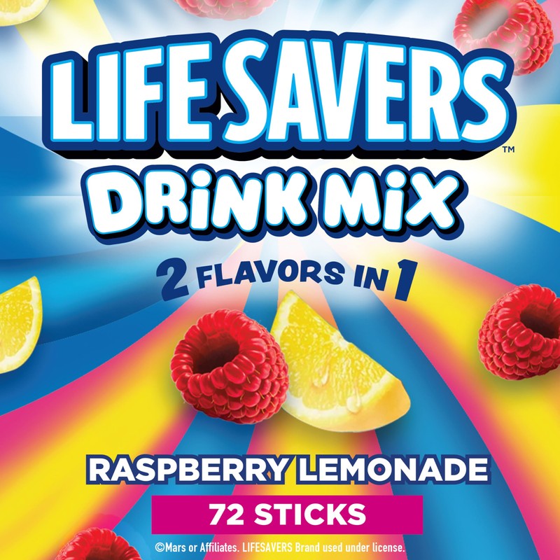 Lifesavers Singles to Go Powdered Drink Mix, Raspberry Lemonade, 6