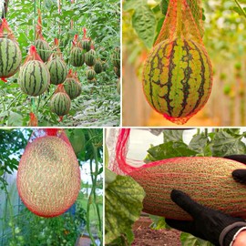 ZAUGONTW Resuable Nylon Mesh Bags, Hanging Watermelon Nets Bags, Thicker Reusable Fruit Net Bag for Hanging Watermelon, Honeydew Melon, Vegetables, 12PCS
