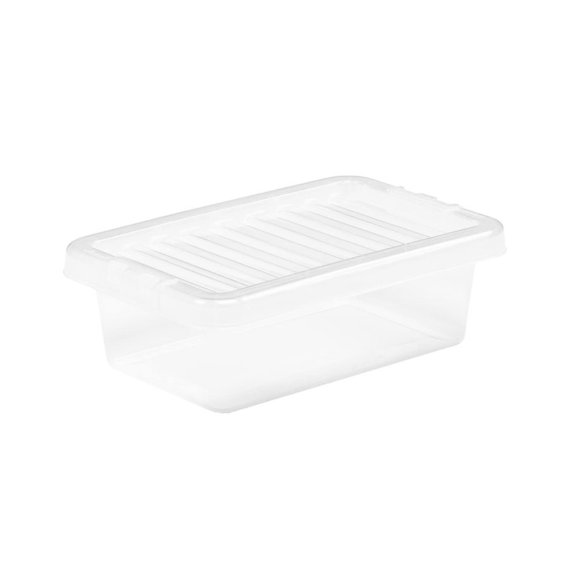 4L Litre Small Plastic Wham Storage Boxes With Lids Crystal