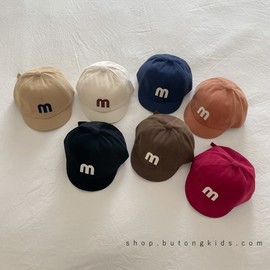 Korean Style Large Letter Embroidered Kids' Duck Tongue Hat for Autumn and Winter - 6-Month-Old Baby Versatile Fashion Cap Free Size/Small M Peak Cap White (Child) 3ea