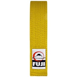 Fuji Solid Rank Karate Judo TKD Belts - Premium Cotton Belts with Durable Stitching for All Mixed Martial Arts (Yellow, 3)