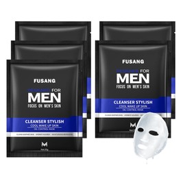 5 Pcs Mens Facial Sheet Mask,Hydrating Face Masks Skincare Gift Set for Men,Moisturizing Soothing Facial Masks,Easy to Use & Nourishing Face Mask Skin Care Set