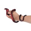 NQEUEPN 3D Printed Snake, PLA 3D Printed Cobra Black Red