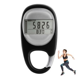 3D Step Counter Pedometer Step Counter Pedometer Hook Closure Step Counter for Walking Memory 7 Days of Walking Data Suitable for Exercise, Fitness, Activity, Calories