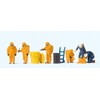 Preiser 10732 Fireman in Orange Chemical Resistant Suits (6)