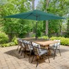 Pure Garden Rectangular Patio Umbrella - 10 Ft Easy Crank
