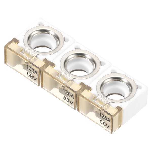 MECCANIXITY 3 Pcs 125A Terminal Block Fuse, 58V DC Marine