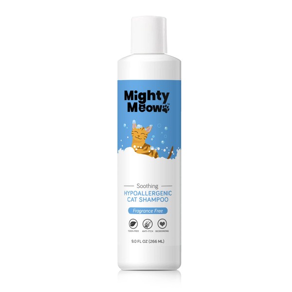 Mighty Meow Soothing Hypoallergenic Cat Shampoo – Easy at-home Cat