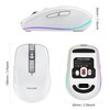 zienstar-Mouse Inalámbrico Recargable con Luz RGB,Modo Dual (2.4G USB+Bluetooth 5.1),Ajuste