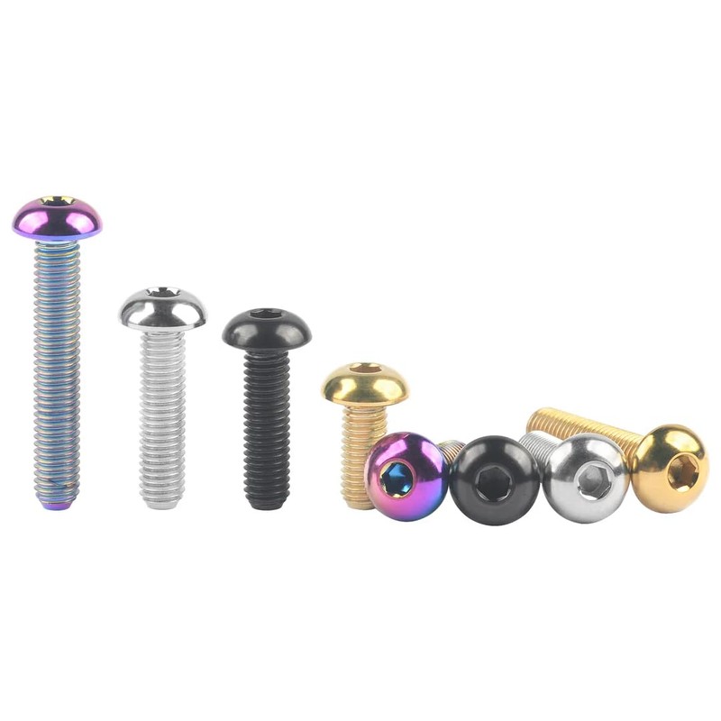 Titanium Bolts M5 Hex Socket Round Head Bolts Hex Round
