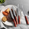 YFWOOD Steak Knives Set of 4, 4.8 Inch Non Serrated