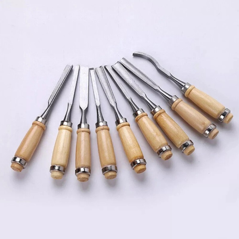 Unbranded 12 Pcs Wood Carving Hand Chisel Tool Set Professional