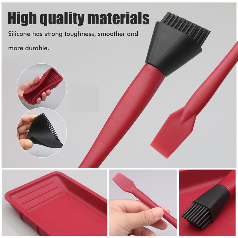 4pcs/set Woodworking Glue Brush Tool Kit Silicone Brush Durable Wood