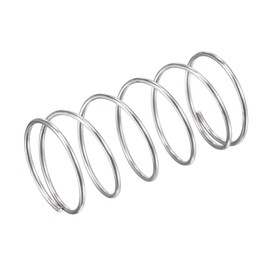 sourcing map Compression Spring,304 Stainless Steel,18mm OD,1mm Wire Size,9mm Compressed Length,35mm Free Length,5.9N Load Capacity, Silver Tone,10pcs
