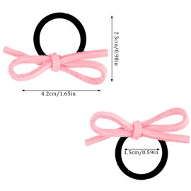 Norbiariz 40Pcs Small Bow Hair Ties Cute Hair Accessories for Girls Mini Rubber Bands Small Hair Ties for Women Ponytail Elastic Hair Bands