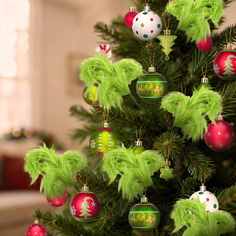 6 PCS Green Christmas Tree Decorations, 16 Inch Christmas Tree