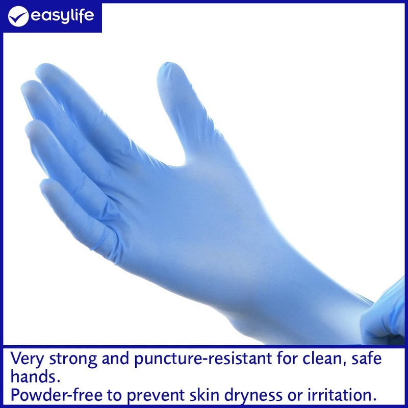 easylife lifestyle solutions Latex - Free Disposable Gloves (100) -