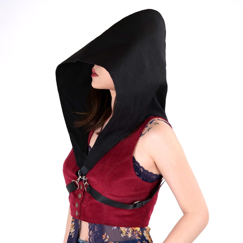 Gothic Hood with Shoulder Straps, Cosplay Hood for Assassin Costume,