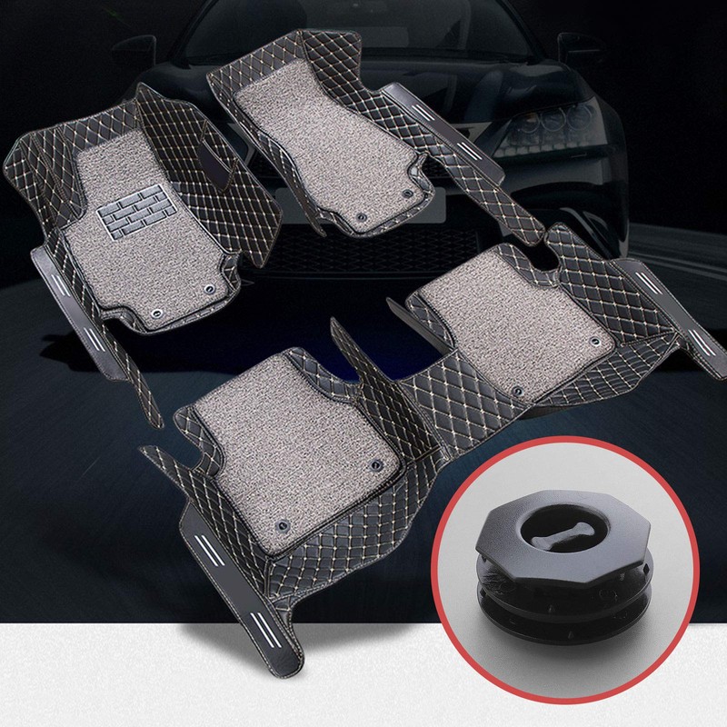Create idea 4Pcs Dual Layer Car Mat Retainer Carpet Anti-Slip