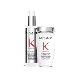 KRASTASE Primere Kit Tratamiento Para Cabello Daado Shampoo Bain Decalcifiant Reparateur (250 Ml)  Tratamiento Capilar Ultra Reparateur (250 Ml)...   