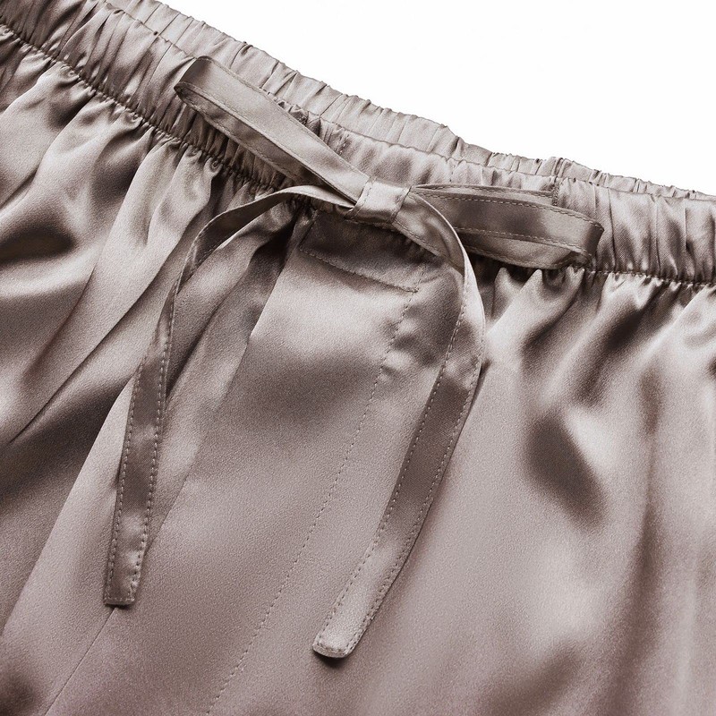 Mens Pajama Pants,Satin Pajama Boxer Shorts with Elastic Waistband,Pajama Pants