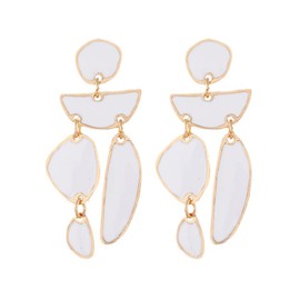 Stocking Stuffers Holiday Outfits for Women 2024 Geometric Earrings for Women Retro 80s 90s Dangle Earring Geometric Big Statement Earrings Jewelry Gifts for Girls