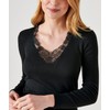 T-Shirt a Maniche Lunghe in Thermolactyl Traforato Nero M