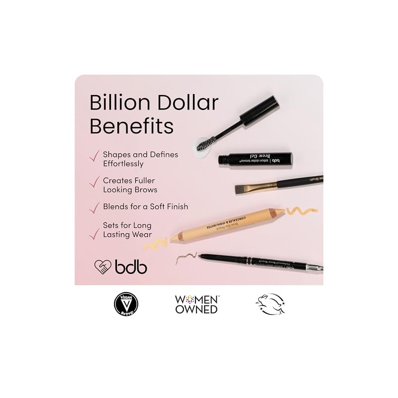 Billion Dollar Brows Kit Best Sellers, incluye lápiz universal para