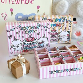 DIY 12 Hole Birthday Advent Calendar Blind Box,Empty Mini Gift Packaging for Birthday Party Favors Mini Gift Homemade Blind Box for Friends (Only Packaging Box)