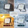 XXBSAZ 100W LED Flood Lights Outdoor, Plug-in & Hardwired Security