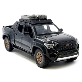 2024 for Toyota Tacoma Trailhunter Edition Pickup Truck DCD 1/24 Diecast Model Car Black Ride-On Accessory