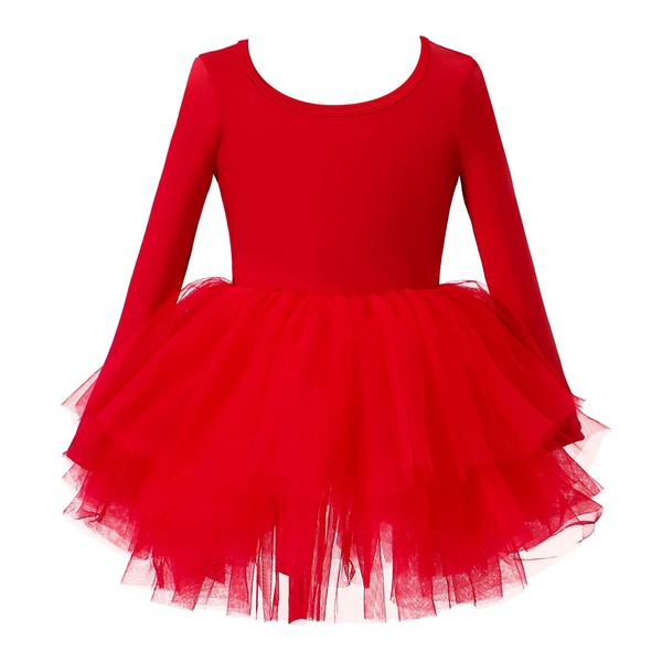 Tutu.kk Baby Girls Ballet Tutu Dresses Long Sleeve Tulle Dance