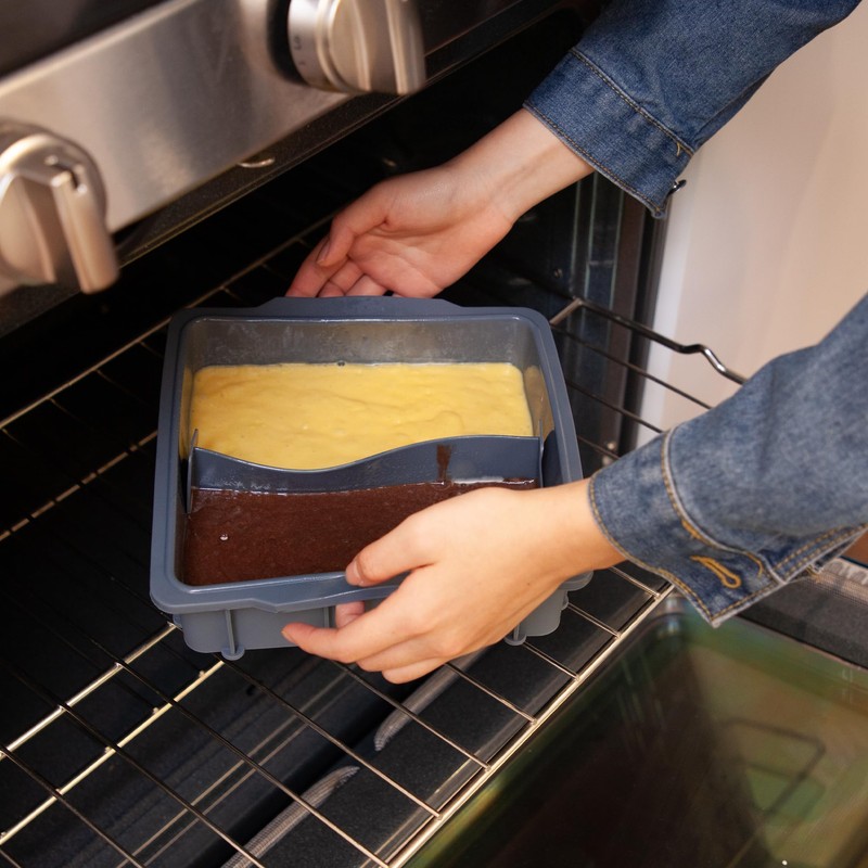 NuWave Silicone Baking Kit with 8x8-inch Baking Pan, Removable Divider