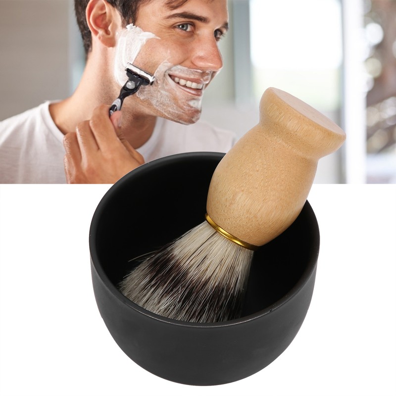 2pcs / Set Shaving Soap Bowl Shaving Brush Beard Brush
