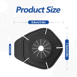 2PCS Car Wiper Hole Protective Cover, Silicone Wiper Arm Bottom Protection Pads, Wiper Dust Jacket Anti-Leaf Universal for Most Vehicles - Black