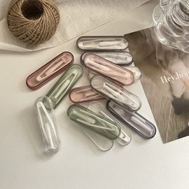 Portable lens insertion tool, removal bubble wrap, soft contact lens clamp, suction stick case purple 13ea