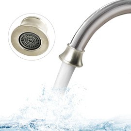 Faucet Aerator Compatible with Moen 116618BN, Faucet Parts High Flow Sink Aerator Replacement for Shower Bathroom Kitchen Faucet Aerator, 2.2 Gallon Per Minute,Brushed Nickel Finish