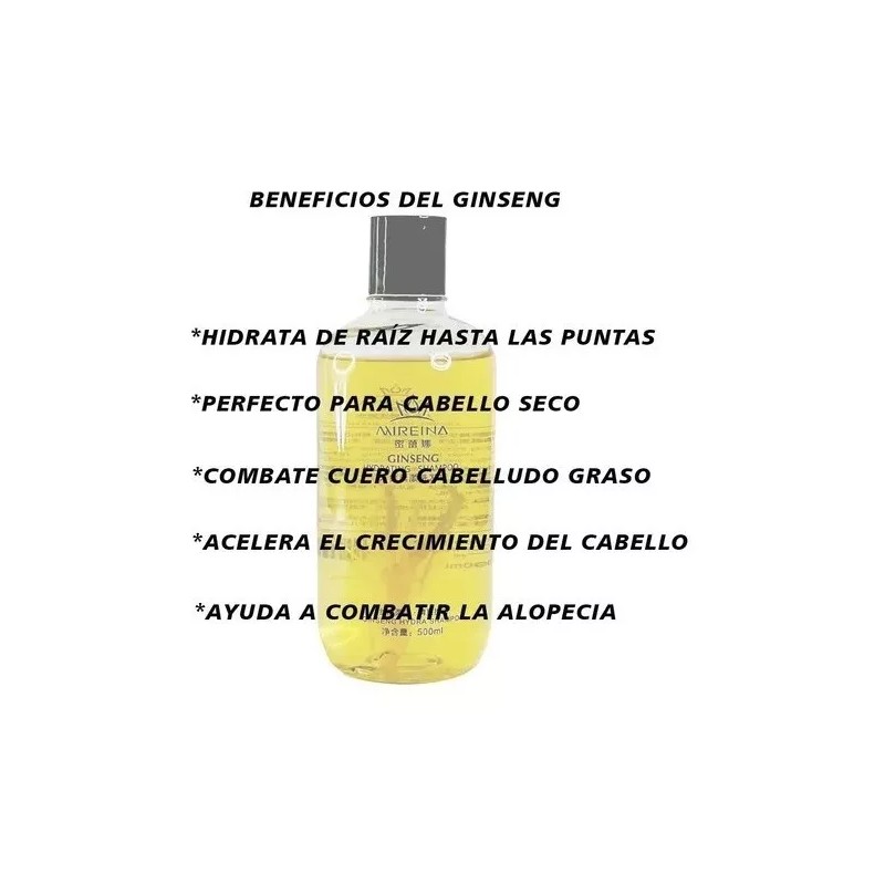 MIREINA Shampoo Hidratante Con Raíz De Ginseng 500 Ml. 2
