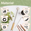 BambooMN 12.5 Inch Bamboo Wooden Metal Bongers for Stress Relief,